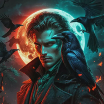 Raven Sorcerer, 19th Century Human Spirit Companion, Raven Messenger - $59.99