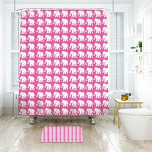 Lilly Pulitzer Kissy Pink Tuskan Sun Shower Curtain Bath Mat Bathroom Waterproof - £18.18 GBP+