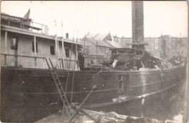 Portland Maine Fire Damage Boat and Wharf Postcard Z17 - $8.95