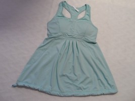 Zella Stripe Pointelle Babydoll Tank Light Green Size XS-$48 - $15.65