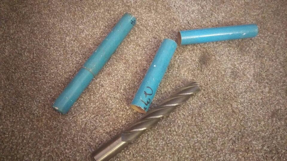Brown Sharpe Sharpaloy 4-Flute End Mill  LOT 2   1 dia x 1 shank x 8-1/2... - $60.79