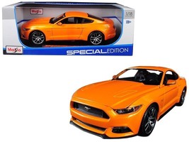 2015 Ford Mustang GT 5.0 Orange Metallic "Special Edition" 1/18 Diecast Model C - $63.88