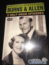 3 Half-Hour Episodes of &#39;Burns &amp; Allen&#39; From Television Classics DVD New Digipak - £25.12 GBP