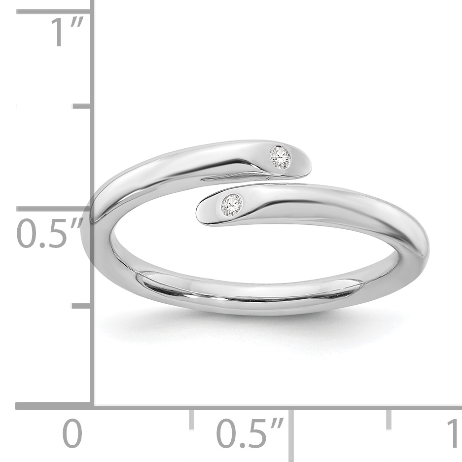 White Ice Silver  Diamond Ring QW229 Item image 4