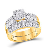 14kt Yellow Gold Princess Diamond Bridal Wedding Ring Band Set 1-3/4 Cttw - £2,594.61 GBP