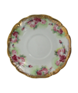 Replacement Saucer for Teacup Pink Roses Gold Gilt Shofu China Occupied ... - $12.85