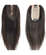 20&quot; hair length Natural Black Free Part Silk Base Human Hair Topper; Nat... - $3,614.15 MXN