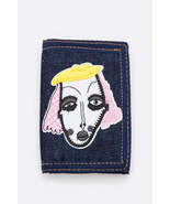 Girl Patch Denim Tri-Fold Wallet - $182.33 MXN