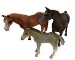 Schleich Made In Germany 2000 2001 Horse and Foal Colt Brown Red Grey Lot - $13.99