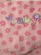Parent&#39;s Choice Baby Blanket Butterfly Flower pink floral embroidered applique - £45.60 GBP