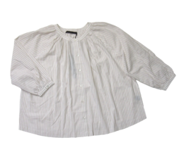 NWT Jenni Kayne Willow Blouse in Putty Stripe Button Down Oversized Shir... - $99.00