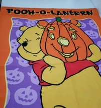 Disney Winnie The Pooh Halloween Yard Flag Trick or Treat Pooh-O-Lantern Pumpkin - £12.82 GBP