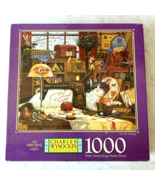 Vintage 1998 Sew, Sew Relaxing Charles Wysocki 1000 Piece Cat Puzzle - C... - $37.95