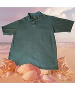 Jerzees Mens Short Sleeve Polo Forest Green Sz XXL 100% Cotton 2 Button  - $106.48 MXN