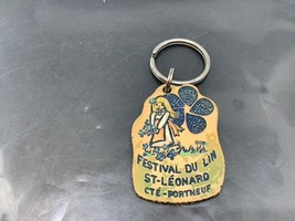 Vintage Promo Keyring Festival Du Lin Keychain ST-LEONARD Porte-Clés Portneuf - £6.42 GBP