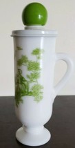 Vintage Collectible Avon Dutch Treat Demi Cup Milk Glass Floral Design ~ 1 - £20.87 GBP