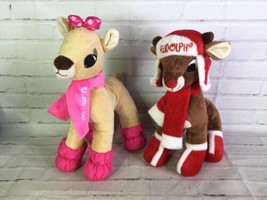 Dan Dee Rudolph the Red Nosed Reindeer Clarice Plush Stuffed Animal Lot Set - £24.87 GBP
