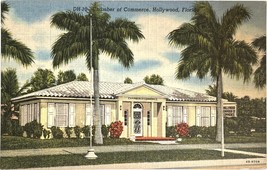 Chamber of Commerce, Hollywood, Florida, vintage postcard - £9.42 GBP