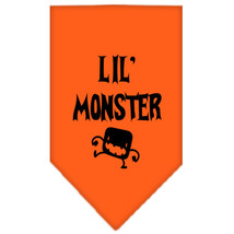 Lil Monster Screen Print Bandana Orange Size Large - £9.26 GBP