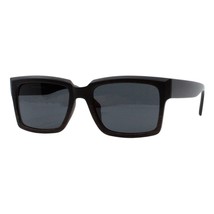 Hombres Rectangular Gafas de Sol Acabado Mate Medio Madera Estampado Negro UV400 - £10.18 GBP