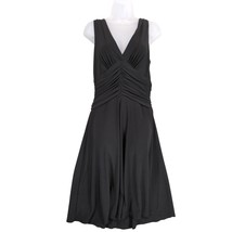 Jones New York Sz 8 Little Black Midi Dress Sleeveless Stretch Y2K Babyd... - $36.00