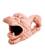 Handmade Lion Pink Ceramic Artist Signed Limited Numbered 1181/2544 Vint... - $1,326.63 MXN