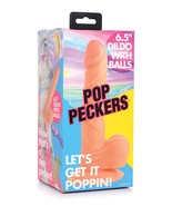 Pop Peckers 6.5&quot; Dildo W/balls - Light - £8.94 GBP