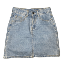 Denim Skirt Size Small Womens Blue Jean Mini Button Pockets Casual Jean Lined - £17.53 GBP