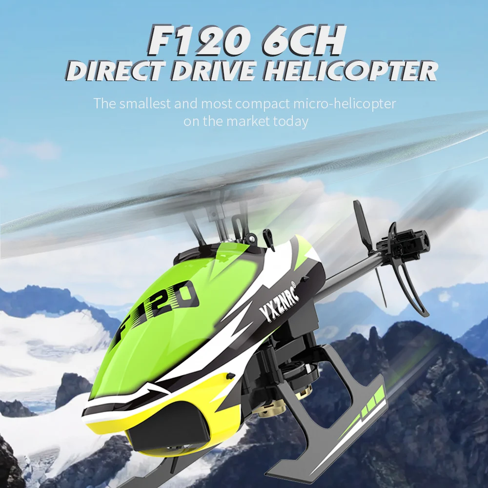 2023Newest F120 2.4G RC Helicopter 6CH 6-Axis Gyro 3D6G Dual Brushless Motor - £17.36 GBP+