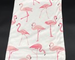 Baby Blanket Flamingo Chevron Pink White - $21.99