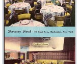Dual View Dining Rooms Sheraton Hotel Rochester New York UNP Linen Postc... - £3.91 GBP