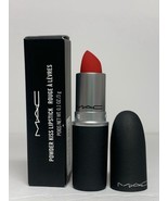 MAC Powder Kiss Lipstick 922 WERK WERK WERK Full Size Buildable True Red... - $18.95