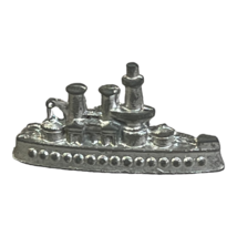 Monopoly Replacement Battleship Diecast Pewter Board Game Token Piece Spare Part - £6.04 GBP