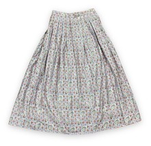 Components by Susan Bristol Maxi Pleated Womens Skirt Floral Cotton Pink... - £21.73 GBP