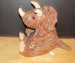 Golden Bear Co. Plush Brown Triceratops Dinosaur Stuffed Animal textured... - £5.40 GBP