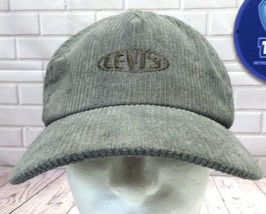 Levis Gray Corduroy Snapback Hat Adjustable Retro-Styled Cap - $9.50