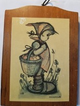 HUMMEL PRINT ON BLOCK OF 5 X 7 WOOD - £11.78 GBP