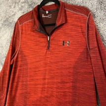 Under Armour Sweater Mens Extra Large Red Static Fitted ThreadBorne Heat... - $9.39