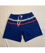 Chubbies Lined Classic Swim Trunks Mens Large 5.5 Inseam Navy Blue Stripes - £26.99 GBP