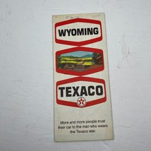 Vintage 1970 Texaco Wyoming Oil Gas Service Station Travel Road Map - £6.12 GBP