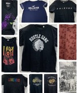 Graphic T-Shirt Lot Vintage Modern All Over Joblot DIY Craft Upcycle Wom... - £15.56 GBP
