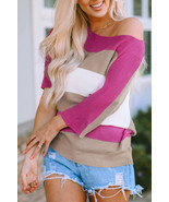 Willow Stripe Knit Half Sleeve Sweater - $494.06 MXN