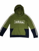 Adidas Unisex Kids Hoodie Green/Blue Size L Large 14-16 Outdoors Stretch Comfort - £8.34 GBP