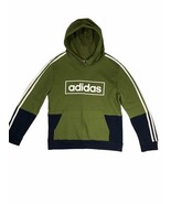 Adidas Unisex Kids Hoodie Green/Blue Size L Large 14-16 Outdoors Stretch... - £8.31 GBP