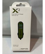 RapidX  X2 2 Port Dual USB Car Charger with QC 3.0 Olive Green - $12.87