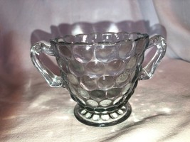 Blue Bubble Sugar Bowl Depression Glass Mint - $7.99