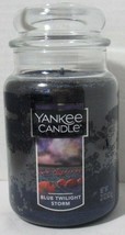 Yankee Candle Large Jar Candle 110-150 hrs 22 oz BLUE TWILIGHT STORM fresh - £29.42 GBP