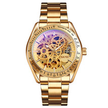 SKMEI 9194 Men Automatic Skeleton Mechanical Steel Band Watch, Black, Si... - $28.04+