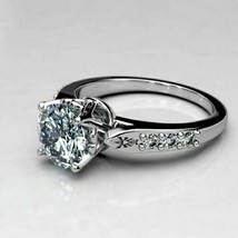 Splendido anello di fidanzamento in oro bianco massiccio 14k da 2,30 ct con... - £196.42 GBP