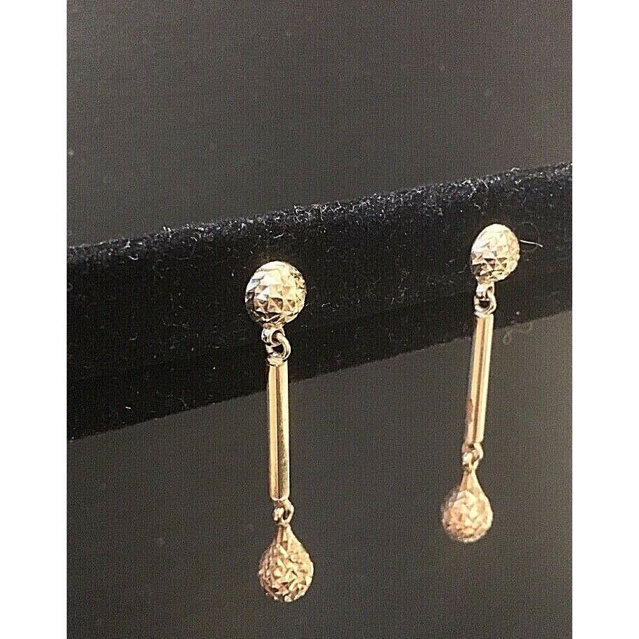 14K YELLOW GOLD DROP/DANGLE EARRINGS SKY Item image 2